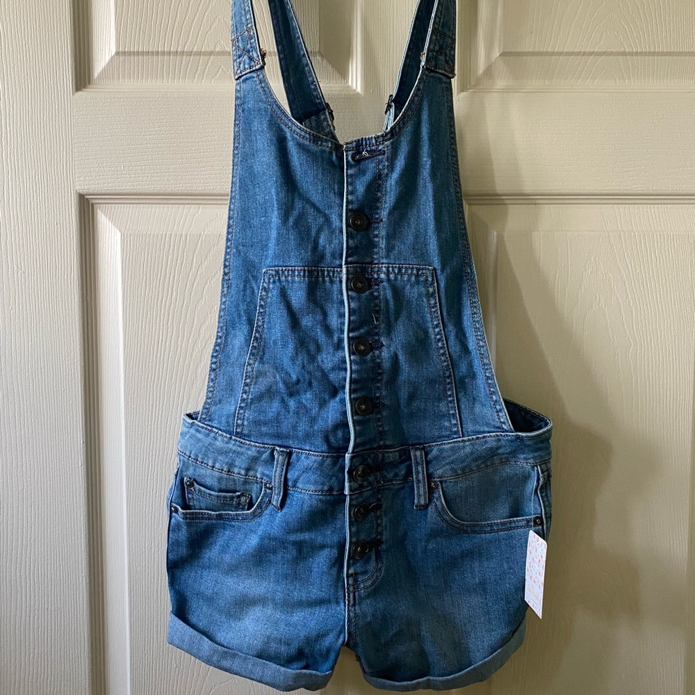 Free People Short Overalls